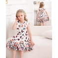 thumbnail image 5 of Aideaone Toddler Girls Dresses Kids Summer Ruffle Sleeve Tie Back Casual Sundress 2-8T, 5 of 7