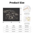 thumbnail image 2 of Lsque Monochrome Mushroom Artwork Print Wall Art – Decorative Picture for Living Room, Bedroom, and Office (Horizontal), 2 of 6