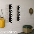 thumbnail image 3 of GLOWNEON Personalized Fish Swarm Fishing Rod Rack, Metal Wall Mounted Pole Holder for Garage, 3 of 6