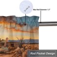 thumbnail image 5 of Rooster Rod Pocket Thermal Insulated Curtain Valance Rustic Western Farmhouse Animal Cock Sunrise Window Treatment for Living Room Bedroom Bathroom 54 by 18 in, 1 Panel, 5 of 6