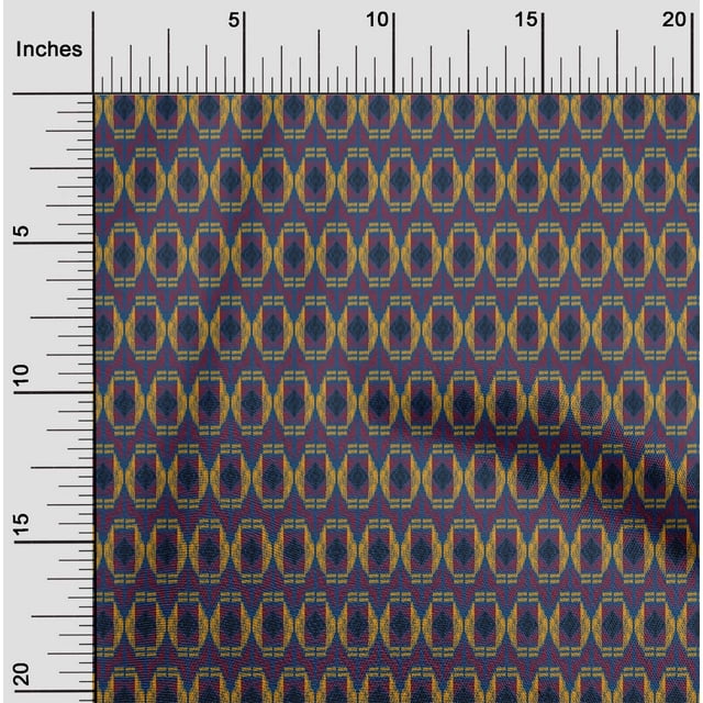 oneOone Cotton Flex Fabric Geometric Ikat Printed Fabric 1 Yard 40 Inch Wide