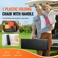 thumbnail image 2 of KFFKFF 6 ft Plastic Folding Bench, Portable Seat for Indoor/Outdoor Use, Ideal for Picnics, Parties, Camping, Dining, and Multipurpose Activities, Foldable Design with Smooth HDPE Surface, Black, 2 of 9