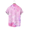 thumbnail image 6 of Yaoyar Fashion Tie Dye Collared Beach Shirts for Men Summer Loose Button Down Short Sleeve Vintage Hawaiian Shirts, 6 of 6