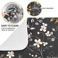 thumbnail image 2 of Dish Drying Mat Flower on Black Kitchen Mats Microfiber Counter Absorbent Dish Pad Drainer Rack 16"x18", 2 of 7