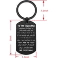 thumbnail image 2 of Love My Husband Keychain - Husband Birthday Gift Ideas - Mens Christmas Anniversary Keychain Gifts for Him, Valentines, 2 of 5