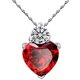 thumbnail image 1 of Piedra natal de enero, corazón rojo, juguete, princesa, accesorios de Halloween, joyería, regalo de San Valentín para ella (enero rojo), 1 of 5