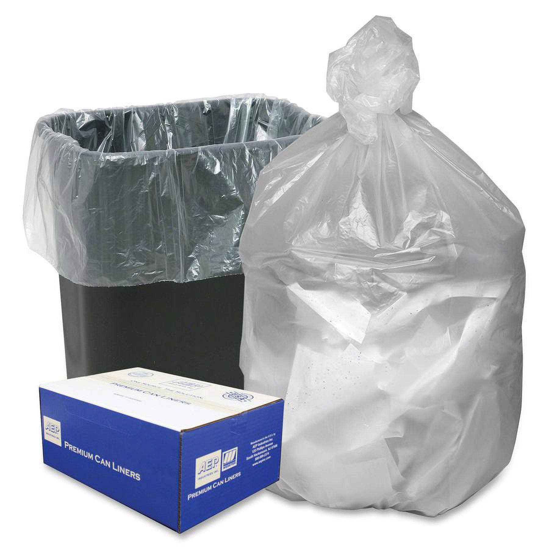 Webster Translucent Waste Can Liners, 16 Gallon, 1000 Count - image 2 of 2