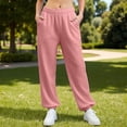 thumbnail image 2 of Womens Baggy Sweatpants Heavyweight Wide Leg Drawstring Sweat Pants,Casual Lounge Joggers Slacks with Pockets, 2 of 5