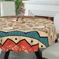 thumbnail image 5 of Eveokoki Boho Round Tablecloth 60 inch, Ethnic Tribal Bohemian Circle Table Cloth, Colorful Tablecloth Decor for Home Kitchen Dining Party Patio Indoor and Outdoor Use, 5 of 5