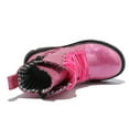 thumbnail image 5 of Boys Girls Waterproof Lace Up Side Zipper Mid Calf Combat Boots Pink 3 Little Kid, 5 of 7