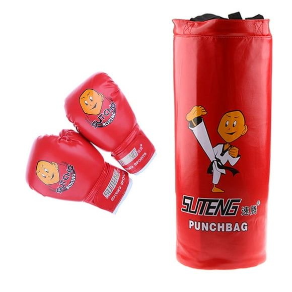 Pack de Un Guantes de boxeo shamjiam Juego de boxeo para niños 1 Pieza rojo