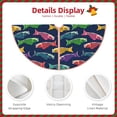 thumbnail image 3 of Bingfone Christmas Tree Skirt Mat Christmas Decoration Interior 36" -Colorful Carp Streamer 1, 3 of 6