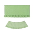 thumbnail image 6 of 6FT Green Gingham Ruffled Table Skirt, Woven Fabric Farmhouse Table Cover for Spring Decor, Easter Party, Garden Picnic, Dessert Table, 30 x 72 Inch, 6 of 7