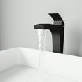 thumbnail image 3 of VIGO Blackstonian Single Handle Single-Hole Bathroom Vessel Faucet in Matte Black, 3 of 8