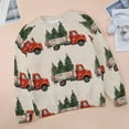 thumbnail image 6 of Christmas Train Cedar Tree Women's Floral Printed Sweatshirt Long Sleeve Crewneck Casual Loose Vintage Graphic Pullover Tops, 6 of 7