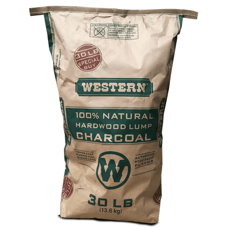 Western Premium BBQ 30LB Hardwood Lump Charcoal