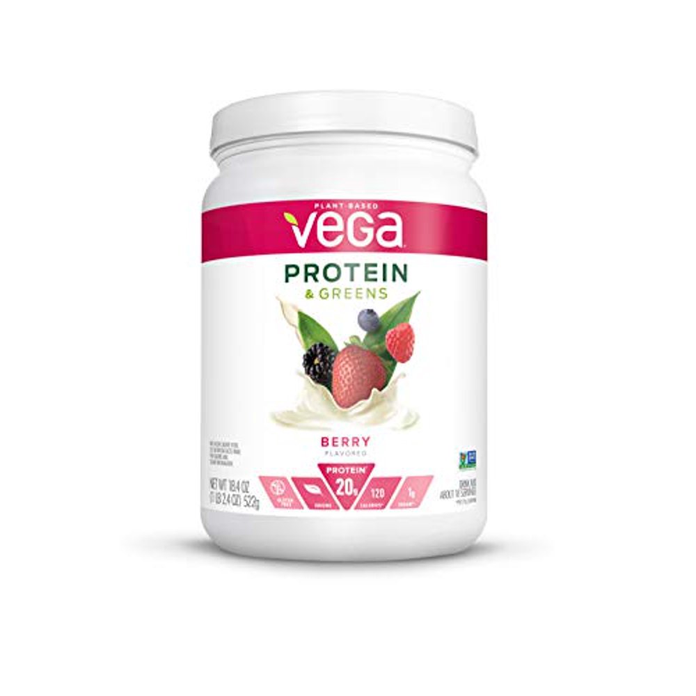 Vega Protein and Greens, Berry, Plant Based Protein Powder Plus Veggies Vegan Protein Powder