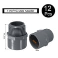 thumbnail image 2 of Uxcell 12Pcs Adaptador de Rosca Masculino de Conexión de Tubería de 1" para Drenaje de Fregadero, Conectores de Tubería, Gris, 2 of 6
