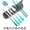 Gradient Green, variant on Travel Utensils Set with Case Reusable Portable Cutlery Set Stainless Steel 8pcs Including Dinner Knife Fork Spoon Chopsticks Straws(Rainbow)