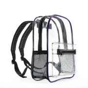 Party Zealot Unisex Heavy Duty Transparent Plastic Backpack, Purple