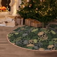 thumbnail image 6 of Daiia Camouflage Skulls Drawing Merry Christmas Tree Skirt , Xmas Large Lace-up Tree Skirt, Santa Snowflakes Rustic Home Decorations New Year Party Farmhouse Decor-30", 6 of 7