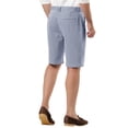 thumbnail image 3 of Unique Bargains Men's Mid-Rise Stripe Flat Front Chino Walk Shorts, 3 of 7