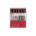 thumbnail image 1 of Nail Grinding Bits, Manicure Pedicure Diamond Nail Bits Set, Electric Manicure Set With Sanding Bands For Electric Nail Files Drill Machine (2set,red), 1 of 5