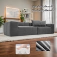 thumbnail image 5 of MEISIMAN Cloud Couch, Soft Velvet Modular Sectional Sofa - Couches for Living Room, Compressed Foam & Easy Move Lightweight Design Furniture for Modern Living Spaces, No Assembly Required (Gray), 5 of 6