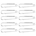 thumbnail image 2 of Safety Pin for Decor 10Pcs Silver Alloy Rhinestone Clothing Jewelry, 2 of 3