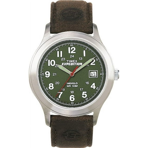 Timex M905PH Expedition Watch Indiglo WR 50M Black Leather