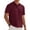 Wine, variant on Dwelliawo Men's Casual Polo Shirt Summer Short Sleeve Vacation Button Beach Knit Stretchy Golf Shirts Wine M