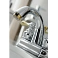 thumbnail image 4 of Kingston Brass KB5614AL Restoration 4 in. Centerset Bathroom Faucet, Polished Chrome/Polished Brass, 4 of 5