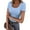 Light Blue, variant on PRETTYGARDEN Short Sleeve Shirts for Women Summer Trendy Scoop Neck Ribbed Tops Spring Casual Slim Fitted Basic Tees
