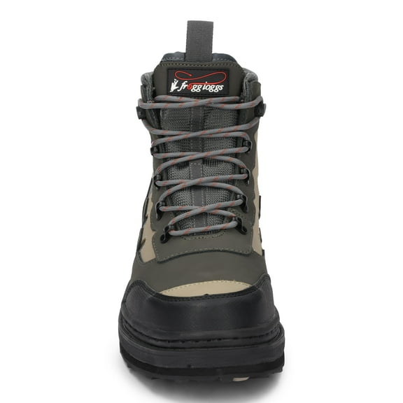 Frogg Toggs Pilot II Wading Shoe, Fishing Shoe for Men, Cleated, Khaki/Black, Size 12