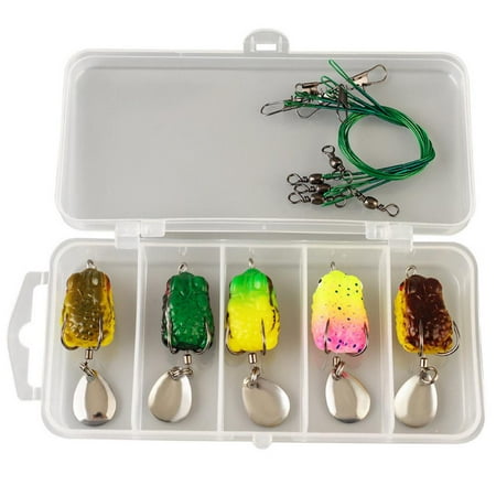 Clearance Now! Mini Frog Soft Bait 25mm 3g Double Hide Hook Fishing Lure Bionics Sequin Frog G5 S9E3