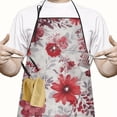 thumbnail image 2 of Pioneer Flower Floral Print Pattern Apron-Garden Aprons for Women with Pockets-Cotton Linen Waterproof Kitchen Cooking Gardening Aprons Adjustable for Kitchen,Cooking,BBQ and Salon 33x27 Inch, 2 of 7