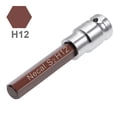 thumbnail image 2 of 1/2 Inch Drive x 12mm Long Hex Bit Socket, Metric, S2 & Cr-V Steel, 2 of 4
