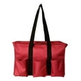 thumbnail image 2 of Solid Color Zipper Top Organizing Game Day Tote Diaper Bag Weekender Tailgate Can Be Personalized (Blank - Magenta), 2 of 5