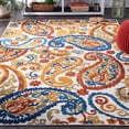 thumbnail image 3 of SAFAVIEH Cabana Allycia Cream/Navy 4'X6' Indoor/Outdoor Area Rug Cream/Navy, 5'3" x 7'6", 3 of 14