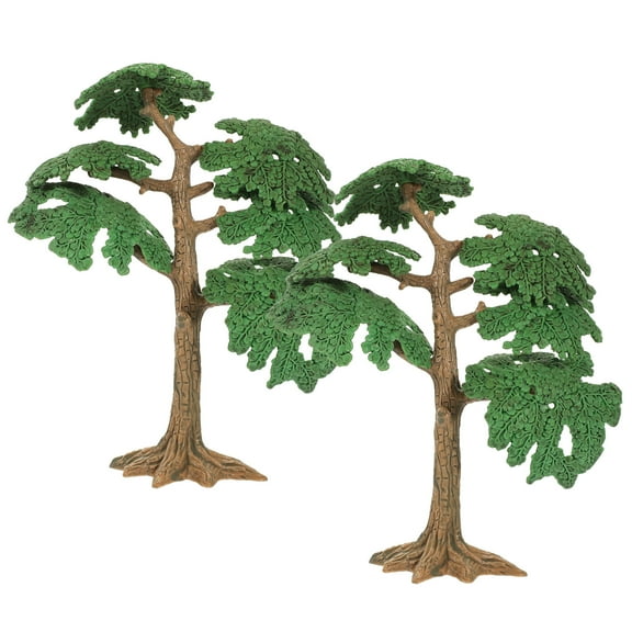 Lhio  2 Pcs Toy Trees for Children Children's Toys Architectural Models