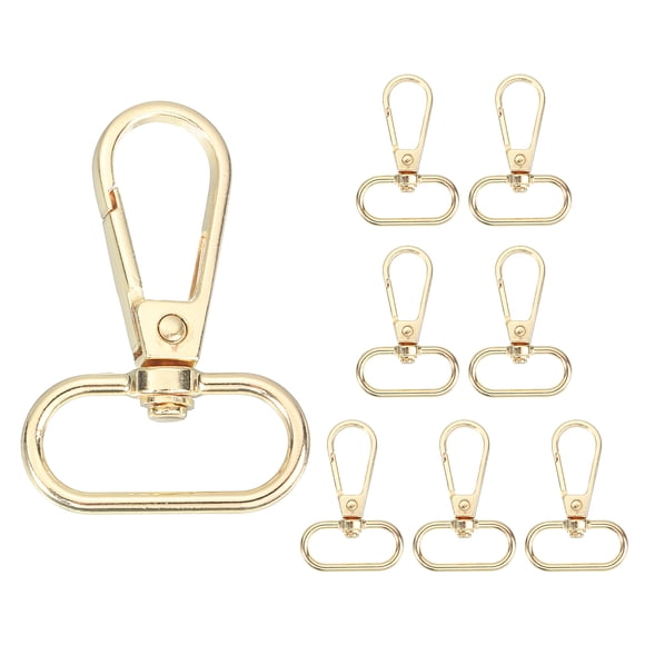 8Pack Swivel Clasp Hooks, 0.98" x 1.81" Swivel Purse Clips, Gold