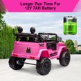 thumbnail image 4 of Historyli Camioneta Eléctrica para Niños 12V con Control Remoto - Carro De Juguete para Niñas y Niños De 4 a 8 Años,3 Velocidades,Suspensión,Música,Luces LED,rosa, 4 of 9