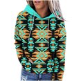 thumbnail image 4 of Aboser Ethnic Aztec Hoodies for Women Retro Geometric Graphic Sweatshirt with Pocket Western Tribal Hooded Shirts Loose Long Sleeve Hoodie, 4 of 6