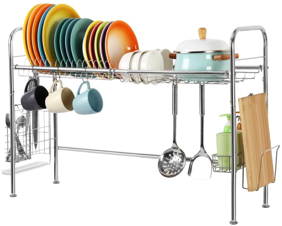 Dish Drying Rack Over the Sink Adjustable Large Dish Rack Drainer for