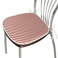 thumbnail image 3 of Candy Cane Dining Chair Pad, Bicolor Stripes and Lines Traditional Design Seasonal Pattern, Water Resistant Pillow with Straps for Kitchen Seats, 2 Pieces Set, Red Fern Green White, by Ambesonne, 3 of 5