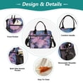 thumbnail image 3 of FORMRS Insulated Lunch Bag for Work School Unisex Large Capacity Cooler with Shoulder Strap, Watercolor Pink Marble Pattern, 3 of 6