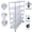 Chrome + Metal, variant on Adjustable Overhead Garage Storage Rack 3x8FT Heavy-Duty Steel Ceiling Rack 600 lbs Capacity for Garage Organization, Black