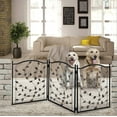 thumbnail image 3 of Zoogamo Leaf Design Metal Pet Gate, Indoor, Outdoor Dog Fence, 3 of 4