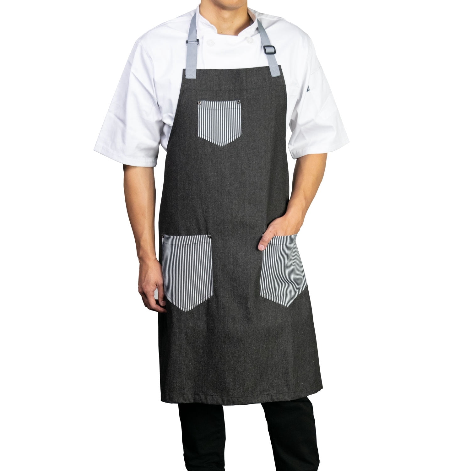 Chef Code 34" Long Denim Apron with Adjustable Neck