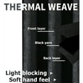 thumbnail image 5 of 2 Pack: Kate Aurora Hotel Chic Blackout Grommet Top Window Curtains - Black, 5 of 6